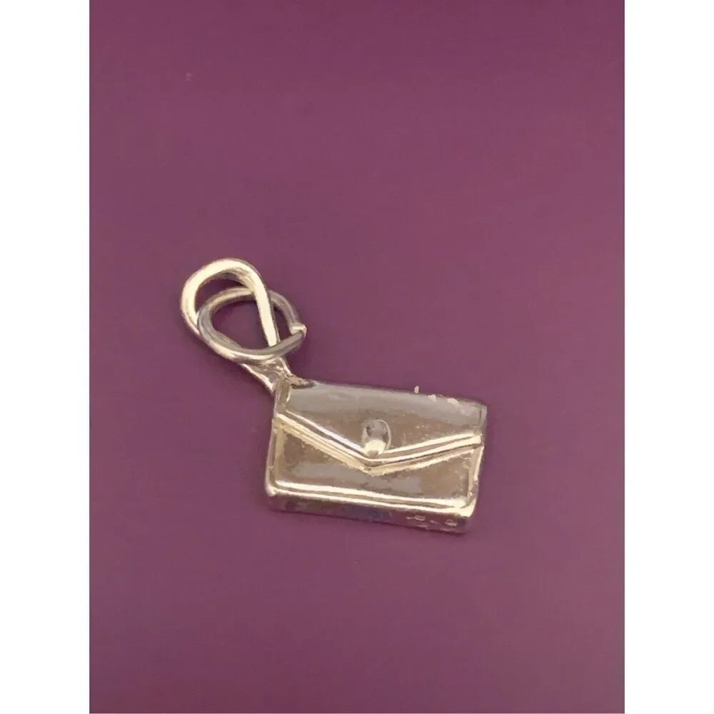 .925 Purse Clutch Vintage Sterling Silver Jewelry Charm #purse collector